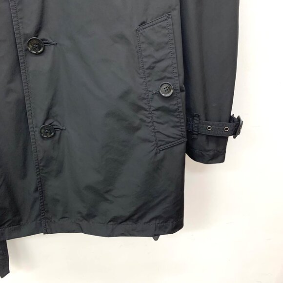 Burberry Black cotton notched-collar single-breasted long-sleeve trench coat - Picture 4 of 7